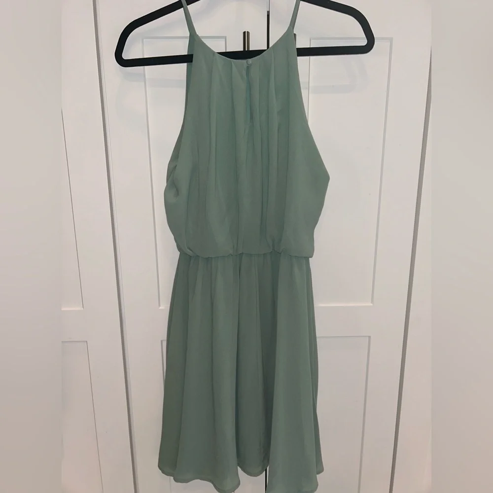 Sage green Dress size large - Picture 4 of 5